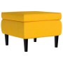 Taburete con patas de madera terciopelo amarillo de vidaXL, Taburetes y sillas plegables - Ref: Foro24-329443, Precio: 78,75 ...