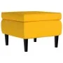 Taburete con patas de madera terciopelo amarillo de vidaXL, Taburetes y sillas plegables - Ref: Foro24-329443, Precio: 77,26 ...