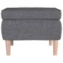 Hocker mit Holzbeinen, gepolstert mit hellgrauem Stoff von vidaXL, Klapphocker und Stühle - Ref: Foro24-329446, Preis: 76,92 ...