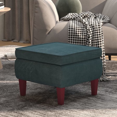 Taburete con patas de madera terciopelo azul de vidaXL, Taburetes y sillas plegables - Ref: Foro24-329456, Precio: 78,71 €, D...