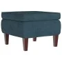 Taburete con patas de madera terciopelo azul de vidaXL, Taburetes y sillas plegables - Ref: Foro24-329456, Precio: 77,29 €, D...