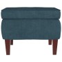 Taburete con patas de madera terciopelo azul de vidaXL, Taburetes y sillas plegables - Ref: Foro24-329456, Precio: 78,71 €, D...