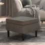 Taburete con patas de madera terciopelo gris oscuro by vidaXL, Folding stools and chairs - Ref: Foro24-329437, Price: 72,77 €...