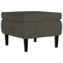 Taburete con patas de madera terciopelo gris oscuro de vidaXL, Taburetes y sillas plegables - Ref: Foro24-329437, Precio: 64,...