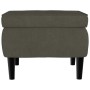 Taburete con patas de madera terciopelo gris oscuro de vidaXL, Taburetes y sillas plegables - Ref: Foro24-329437, Precio: 64,...