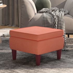 Taburete con patas de madera terciopelo rosa de vidaXL, Taburetes y sillas plegables - Ref: Foro24-329461, Precio: 73,54 €, D...