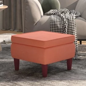 Taburete con patas de madera terciopelo rosa de vidaXL, Taburetes y sillas plegables - Ref: Foro24-329461, Precio: 72,30 €, D...