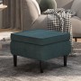 Taburete con patas de madera terciopelo azul de vidaXL, Taburetes y sillas plegables - Ref: Foro24-329435, Precio: 78,92 €, D...