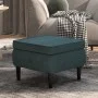 Taburete con patas de madera terciopelo azul by vidaXL, Folding stools and chairs - Ref: Foro24-329435, Price: 94,99 €, Disco...