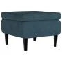Taburete con patas de madera terciopelo azul by vidaXL, Folding stools and chairs - Ref: Foro24-329435, Price: 94,99 €, Disco...