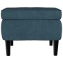 Taburete con patas de madera terciopelo azul de vidaXL, Taburetes y sillas plegables - Ref: Foro24-329435, Precio: 78,92 €, D...