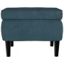 Taburete con patas de madera terciopelo azul by vidaXL, Folding stools and chairs - Ref: Foro24-329435, Price: 94,99 €, Disco...