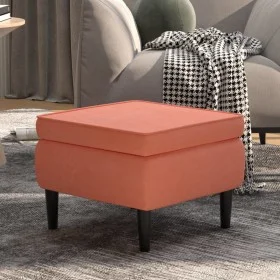 Taburete con patas de madera terciopelo rosa de vidaXL, Taburetes y sillas plegables - Ref: Foro24-329440, Precio: 77,50 €, D...
