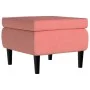 Taburete con patas de madera terciopelo rosa by vidaXL, Folding stools and chairs - Ref: Foro24-329440, Price: 77,50 €, Disco...