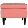Taburete con patas de madera terciopelo rosa by vidaXL, Folding stools and chairs - Ref: Foro24-329440, Price: 77,50 €, Disco...