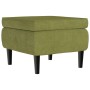 Taburete con patas de madera terciopelo verde claro de vidaXL, Taburetes y sillas plegables - Ref: Foro24-329439, Precio: 64,...