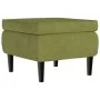 Taburete con patas de madera terciopelo verde claro de vidaXL, Taburetes y sillas plegables - Ref: Foro24-329439, Precio: 67,...