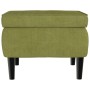 Taburete con patas de madera terciopelo verde claro de vidaXL, Taburetes y sillas plegables - Ref: Foro24-329439, Precio: 64,...