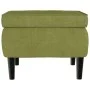 Taburete con patas de madera terciopelo verde claro de vidaXL, Taburetes y sillas plegables - Ref: Foro24-329439, Precio: 67,...