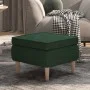 Taburete con patas de madera tapizado tela verde oscuro de vidaXL, Taburetes y sillas plegables - Ref: Foro24-329452, Precio:...