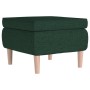 Taburete con patas de madera tapizado tela verde oscuro de vidaXL, Taburetes y sillas plegables - Ref: Foro24-329452, Precio:...