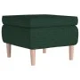 Taburete con patas de madera tapizado tela verde oscuro de vidaXL, Taburetes y sillas plegables - Ref: Foro24-329452, Precio:...