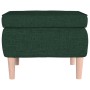 Taburete con patas de madera tapizado tela verde oscuro de vidaXL, Taburetes y sillas plegables - Ref: Foro24-329452, Precio:...