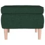 Taburete con patas de madera tapizado tela verde oscuro de vidaXL, Taburetes y sillas plegables - Ref: Foro24-329452, Precio:...
