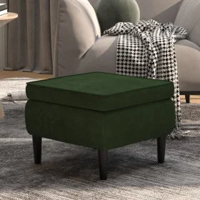 Stool with dark green velvet wooden legs by vidaXL, Folding stools and chairs - Ref: Foro24-329438, Price: 102,45 €, Discount: %