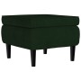 Taburete con patas de madera terciopelo verde oscuro de vidaXL, Taburetes y sillas plegables - Ref: Foro24-329438, Precio: 10...