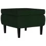 Taburete con patas de madera terciopelo verde oscuro de vidaXL, Taburetes y sillas plegables - Ref: Foro24-329438, Precio: 10...