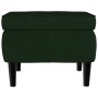 Taburete con patas de madera terciopelo verde oscuro de vidaXL, Taburetes y sillas plegables - Ref: Foro24-329438, Precio: 10...