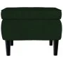 Taburete con patas de madera terciopelo verde oscuro de vidaXL, Taburetes y sillas plegables - Ref: Foro24-329438, Precio: 10...
