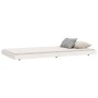 Estructura de cama madera maciza de pino blanco 90x200 cm de vidaXL, Camas y somieres - Ref: Foro24-823495, Precio: 90,65 €, ...