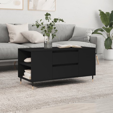 Mesa de centro madera de ingeniería negro 102x44,5x50 cm de vidaXL, Mesas de centro - Ref: Foro24-830989, Precio: 79,80 €, De...