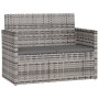 Banco de jardín con cojines ratán sintético gris 105 cm de vidaXL, Bancos de jardín - Ref: Foro24-362317, Precio: 105,38 €, D...