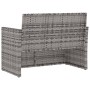 Banco de jardín con cojines ratán sintético gris 105 cm de vidaXL, Bancos de jardín - Ref: Foro24-362317, Precio: 105,38 €, D...