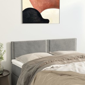 Cabeceros 2 unidades terciopelo gris claro 72x5x78/88 cm de vidaXL, Cabeceros y pies de cama - Ref: Foro24-345938, Precio: 45...