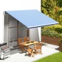 Tela de repuesto para toldo azul y blanco 4,5x3,5 m de vidaXL, Toldos - Ref: Foro24-311920, Precio: 64,52 €, Descuento: %
