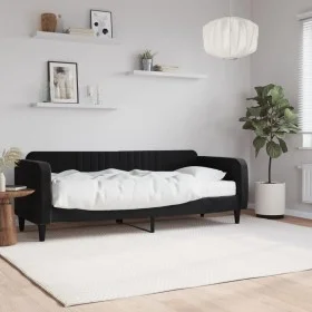 Sofa bed with black velvet mattress 80x200 cm by vidaXL, Beds and slatted bases - Ref: Foro24-3197036, Price: 307,97 €, Disco...