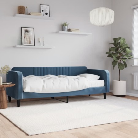 Sofá cama con colchón terciopelo azul 80x200 cm de vidaXL, Camas y somieres - Ref: Foro24-3197031, Precio: 314,47 €, Descuent...