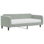 Sofá cama con colchón terciopelo gris claro 100x200 cm de vidaXL, Camas y somieres - Ref: Foro24-3197046, Precio: 340,45 €, D...