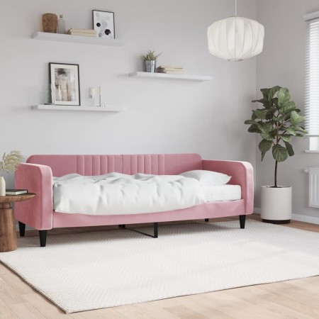 Sofá cama con colchón terciopelo rosa 80x200 cm de vidaXL, Camas y somieres - Ref: Foro24-3197035, Precio: 315,08 €, Descuent...