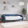 Sofá cama con colchón terciopelo azul 90x200 cm de vidaXL, Camas y somieres - Ref: Foro24-3197038, Precio: 312,08 €, Descuent...