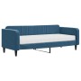 Sofá cama con colchón terciopelo azul 90x200 cm de vidaXL, Camas y somieres - Ref: Foro24-3197038, Precio: 312,08 €, Descuent...