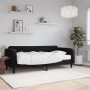 Sofá cama con colchón terciopelo negro 90x200 cm de vidaXL, Camas y somieres - Ref: Foro24-3197043, Precio: 312,40 €, Descuen...