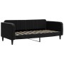 Sofá cama con colchón terciopelo negro 90x200 cm de vidaXL, Camas y somieres - Ref: Foro24-3197043, Precio: 312,40 €, Descuen...