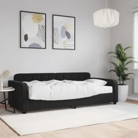 Sofa bed with black velvet mattress 90x200 cm by vidaXL, Beds and slatted bases - Ref: Foro24-3196909, Price: 329,85 €, Disco...