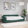 Sofá cama con colchón terciopelo verde oscuro 100x200 cm de vidaXL, Camas y somieres - Ref: Foro24-3196914, Precio: 343,86 €,...