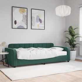 Sofá cama con colchón terciopelo verde oscuro 90x200 cm de vidaXL, Camas y somieres - Ref: Foro24-3196907, Precio: 343,85 €, ...
